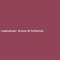 Langlebiger Bronze-Briefkasten
