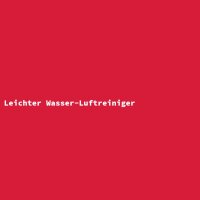 Leichter Wasser-Luftreiniger