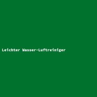 Leichter Wasser-Luftreiniger