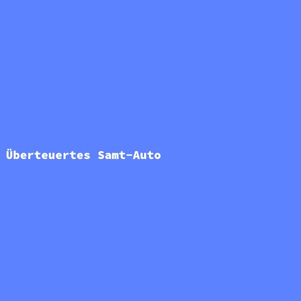 &Uuml;berteuertes Samt-Auto