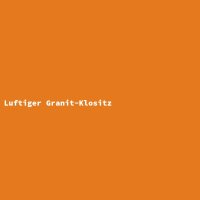 Luftiger Granit-Klositz
